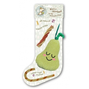 Medium Veggie Christmas Stocking With TPR Dog Toy